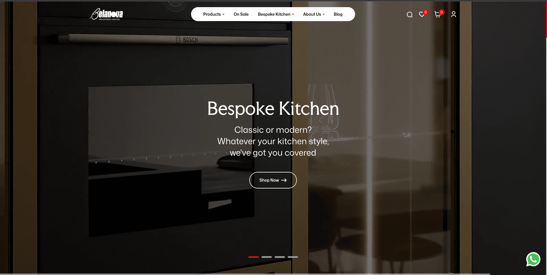 Belanova Industries website screenshot
