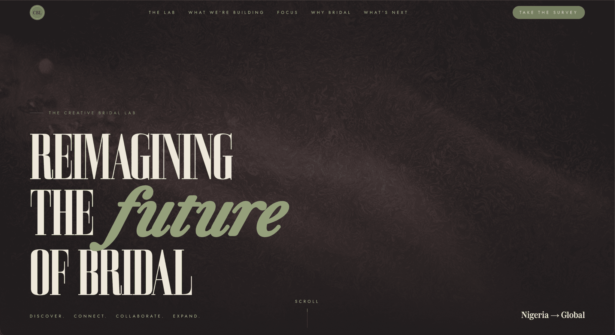The Creative Bridal Lab website screenshot