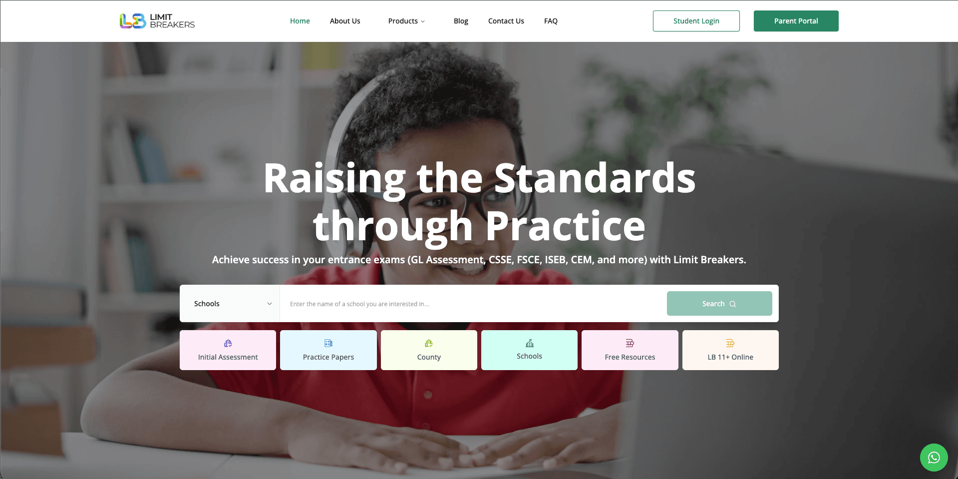 Limit Breakers educational platform website